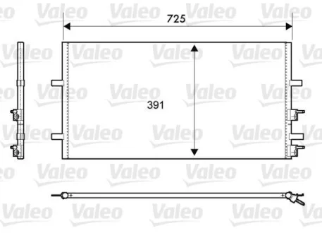 Радіатор кондиціонера Transit (V347) 06- Valeo 814087