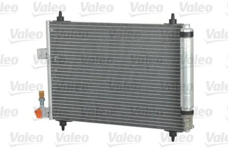 Радіатор кондиціонера (з осушувачем) CITROEN C5 II, C5 III, C6 PEUGEOT 407 1.6-3.0 03.04- Valeo 814090