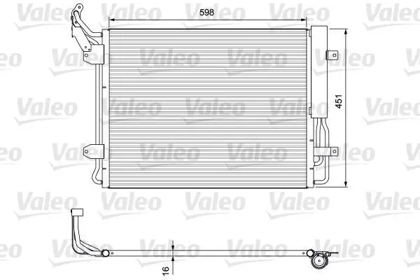 Радіатор кондиціонера VW TIGUAN 1.4/2.0/2.0D 09.07-07.18 Valeo 814091 (фото 1)