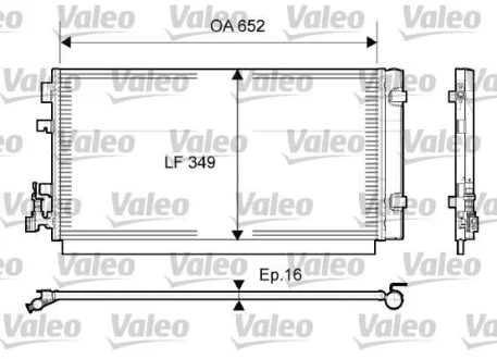Радіатор кондиціонера MEGANE/SCÉNIC 1.4-2.0 08-16 Valeo 814094
