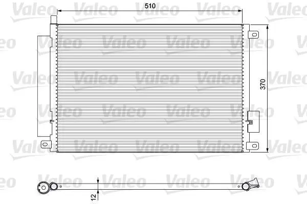 Радіатор кондиціонера FIAT 500/PANDA 0.9-1.3 09- Valeo 814155 (фото 1)