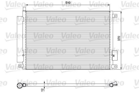 Радіатор кондиціонера FIAT 500/PANDA 0.9-1.3 09- Valeo 814155
