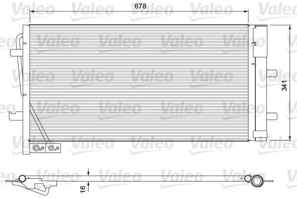 Радіатор кондиціонера AUDI Q3 1.4-2.5 11-18 Valeo 814169 (фото 1)