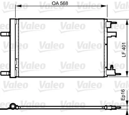 Радіатор кондиціонера ASTRA/ZAFIRA 1.3-1.8 09- Valeo 814201 (фото 1)