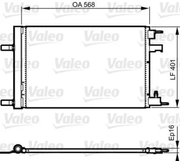 Радіатор кондиціонера ASTRA/ZAFIRA 1.3-1.8 09- Valeo 814201