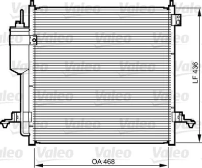 Радіатор кондиціонера (з осушувачем) MITSUBISHI L200 / TRITON 2.5D 11.05-12.15 Valeo 814214
