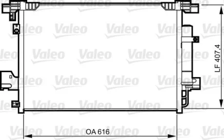 Радіатор кондиціонера Lancer VIII/Outlander II 1.5-1.8/2.0d-3.0D 06- Valeo 814315