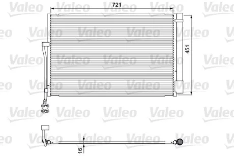 Радіатор кондиціонера CAYENNE/TOUAREG 3.0-4.8 10- Valeo 814379