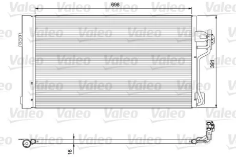 Радіатор кондиціонера Vito/Viano 2.0-3.5CDI 03- Valeo 814391