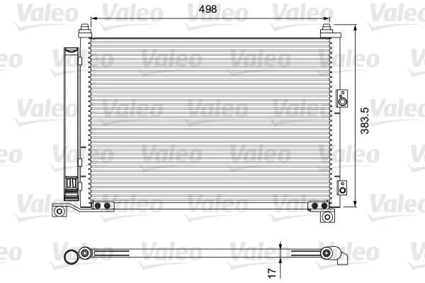 Радіатор кондиціонера (з осушувачем) FORD RANGER MAZDA B-SERIE, BT-50 2.2-3.0D 06.99- Valeo 814403 (фото 1)
