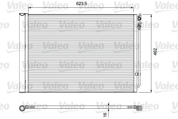 Радіатор кондиціонера BMW 5 (F10/F11)/6 (F12/F13)/7 (F01) 1.8-4.0 09-18 Valeo 814410 (фото 1)