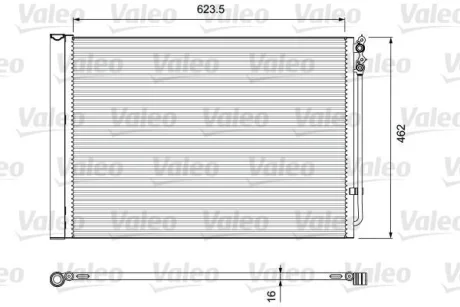 Радіатор кондиціонера BMW 5 (F10/F11)/6 (F12/F13)/7 (F01) 1.8-4.0 09-18 Valeo 814410