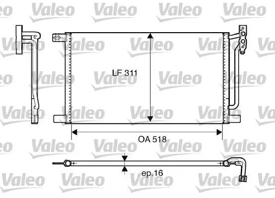 Радіатор кондиціонера BMW X3 (E83) 2.0-3.0 04-11 Valeo 817405 (фото 1)