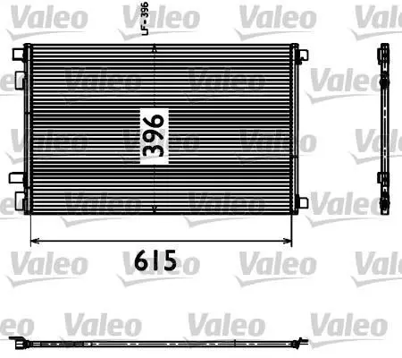 Радіатор кондиціонера Renault Megane II/Scenic II 1.4-2.0/1.5D/1.9D 02- Valeo 817608 (фото 1)