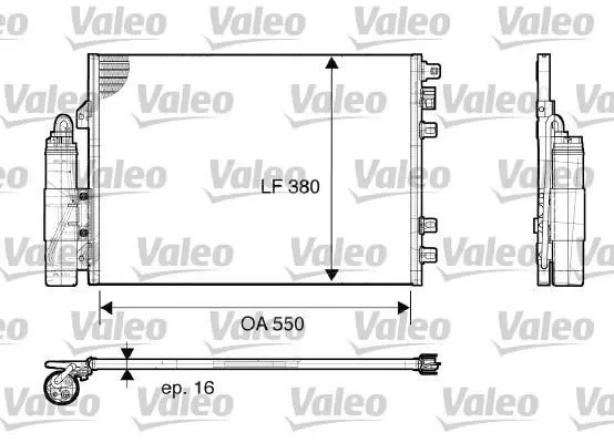 Радіатор кондиціонер Kangoo 1.5dCi/1.2i 03- Valeo 817661 (фото 1)