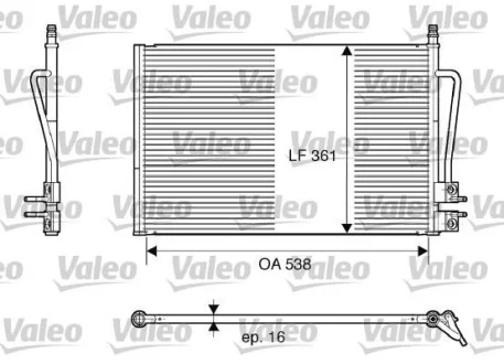 Радіатор кондиціонера FUSION/FIESTA V 1.25Efi/ 1.3i 16V 01- Valeo 817664