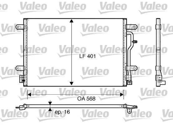 Радіатор кондиціонера A4/Seat Exeo 1.6-3.2/1.9D-3.0D 03- Valeo 817741 (фото 1)