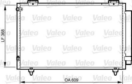 Фото радіатор кондиціонера COROLLA 1.4-2.0 01-07 Valeo 817805 Радіатор кондиціонера COROLLA 1.4-2.0 01-07 Valeo 817805