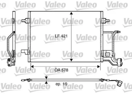 Радіатор кондиціонера AUDI A6 1.9-2.7 97-05 Valeo 817997