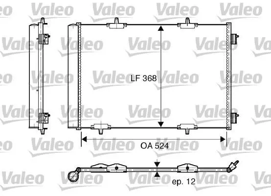 Радіатор кондиціонера BERLINGO/PARTNER 2.0 HDi 99-08 Valeo 818015 (фото 1)