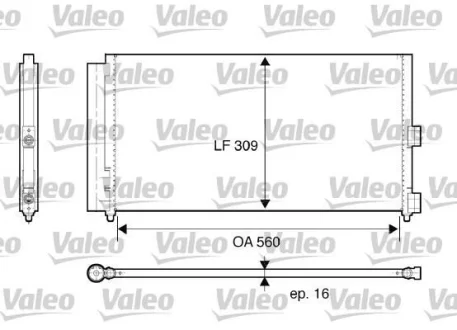 Радіатор кондиціонера FIAT DOBLO, IDEA, PUNTO LANCIA MUSA, Y, YPSILON 1.2-1.9D 03.96- Valeo 818021