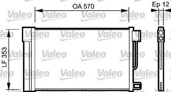 Радіатор кондиціонера Opel Corsa/Citroen Nemo 1.0- 1.4 06- Valeo 818193 (фото 1)