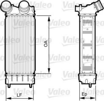 Радіатор інтеркулера Citroen Berlingo/Peugeot Partner 1.6HDi/BlueHDi 08- Valeo 818226