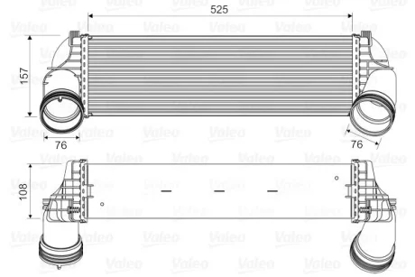Інтеркулер BMW X5 (E70), X5 (F15, F85), X6 (E71, E72), X6 (F16, F86) 2.0-3.0D 12.06-07.19 Valeo 818562