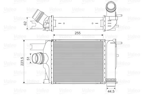Інтеркулер DACIA DOKKER, DUSTER, LODGY, LOGAN II, LOGAN MCV II, SANDERO II RENAULT ARKANA I, CAPTUR I, CLIO IV, DUSTER, LODGY, LOGAN I, LOGAN/STEPWAY II, SANDERO/STEPWAY II 0.9-1.6LPG 02.08- Valeo 818609