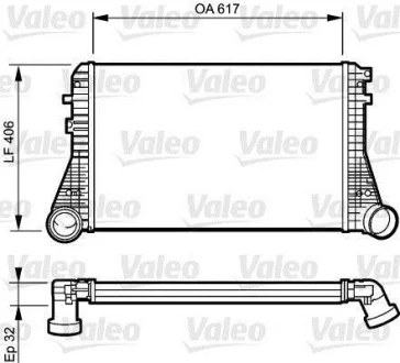 Інтеркулер AUDI A3, TT SEAT ALTEA, ALTEA XL, LEON, TOLEDO III SKODA OCTAVIA II, SUPERB II, YETI VW BEETLE, CADDY III, EOS, GOLF PLUS V, GOLF V, GOLF VI, JETTA III 1.4-3.6 02.03-07.18 Valeo 818795