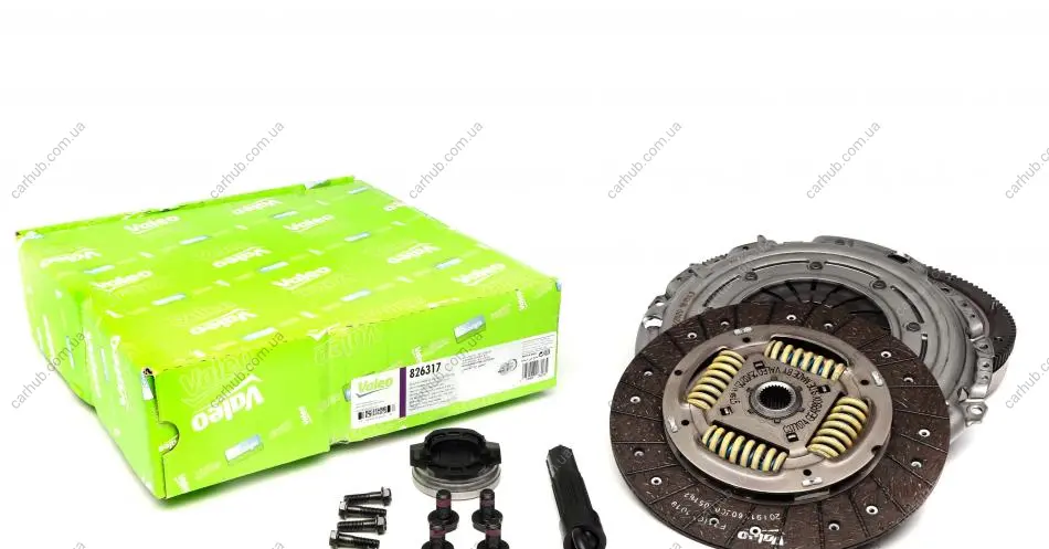 Демпфер (глухий) + комплект зчеплення VW Caddy III 1.6 TDI 10-15/Golf III/IV 1.9 TDI 95-06 (d=228mm) VALEO Valeo 826317 (фото 1)