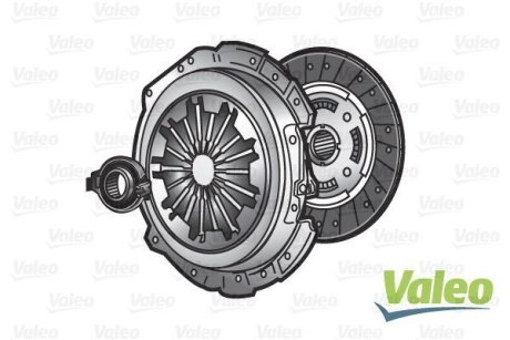 Комплект зчеплення Kia Cerato 2.0 04-07 (d=215mm) (+вижимний) Valeo 826691