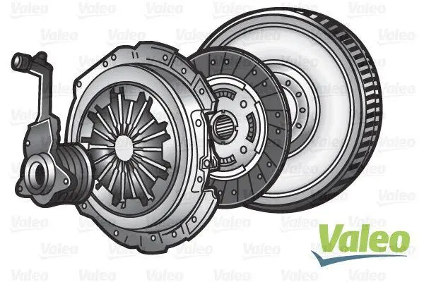Демпфер + комплект зчеплення Dacia Duster 1.5 dCi 10-18 (d=228mm) (+вижимний) Valeo 845077 (фото 1)