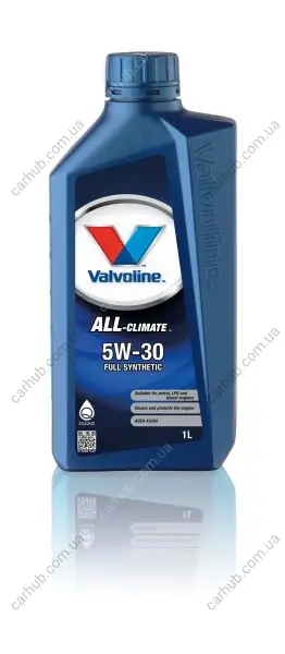 Моторна олива ALL CLIMATE (1L) 5W40 API CF SM SN ACEA C3 BMW LL-04 DEXOS 2 FORD M2C917 A MB 226.5 MB 229.31 PORSCHE A40 RENAULT RN 0700 RENAULT RN 0710 VW 505.00 VW 505.01 VALVOLINE ALL CLIMATE 5W40 C3 1L (фото 1)