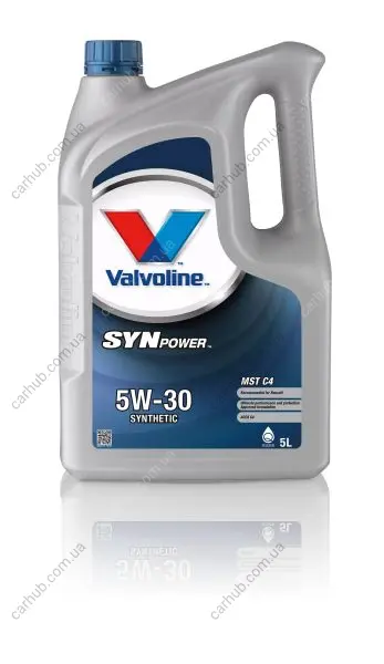 Моторна олива SYNPOWER (5L) 5W30 ACEA C4 RENAULT RN 0720 VALVOLINE SYNPOWER MST C4 5W30 5L (фото 1)
