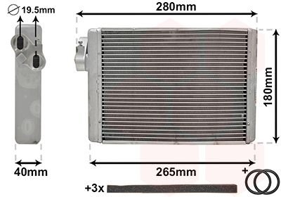 Радіатор пічки Audi A4/A5 07-16 Van Wezel 03006408