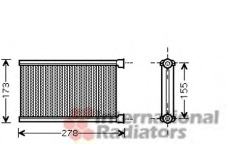 Радіатор пічки BMW 3 (E90-E93)/X1 (E84)/X3 (F25) 04-18 N53/N54/N57/N52 Van Wezel 06006344