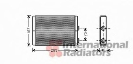 Радиатор печки Citroen Jumpy/Fiat Scudo 1.6-2.0 JTD 06- Van Wezel 17006325