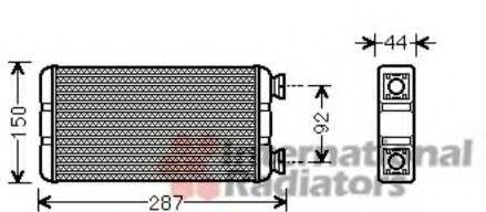 Радіатор пічки Opel Movano 1.9/2.2.2.5 CDTI/Renault Master 2.2/2.5/2.8 dCi 01- Van Wezel 43006457