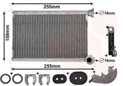 Радіатор пічки Renault Megane/Scenic 02-09 Van Wezel 43006551