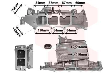Радіатор інтеркулера Audi A3/Seat Leon/Skoda Kodiaq/Octavia 1.6/2.0TDI 12- Van Wezel 58004361