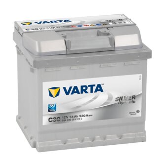 Акумулятор 54Ач 530 А -/+ 207*175*190 Silver Dynamic C30 VARTA 554400053