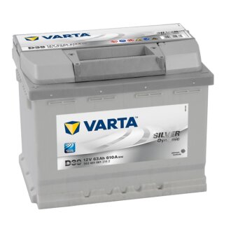 Акумулятор 63Ач 610А +/- 242*175*190 Silver Dynamic D39 VARTA 563401061