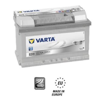 Акумулятор 74Ач 750А -/+ 278*175*175 Silver Dynamic E38 VARTA 574402075