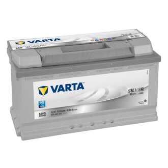 Акумулятор 100Ач 830А -/+ 353*175*190 Silver Dynamic H3 VARTA 600402083