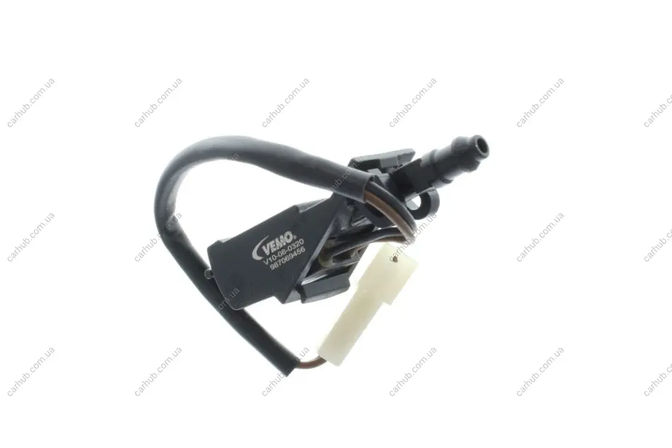 Форсунка омивача скла передн лів/прав SEAT AROSA, CORDOBA, CORDOBA VARIO, IBIZA II, IBIZA III, TOLEDO IV SKODA RAPID VW BORA, BORA I, FOX, GOLF IV, GOLF V, LUPO I, MULTIVAN T5 08.96- VEMO V10-08-0320 (фото 1)