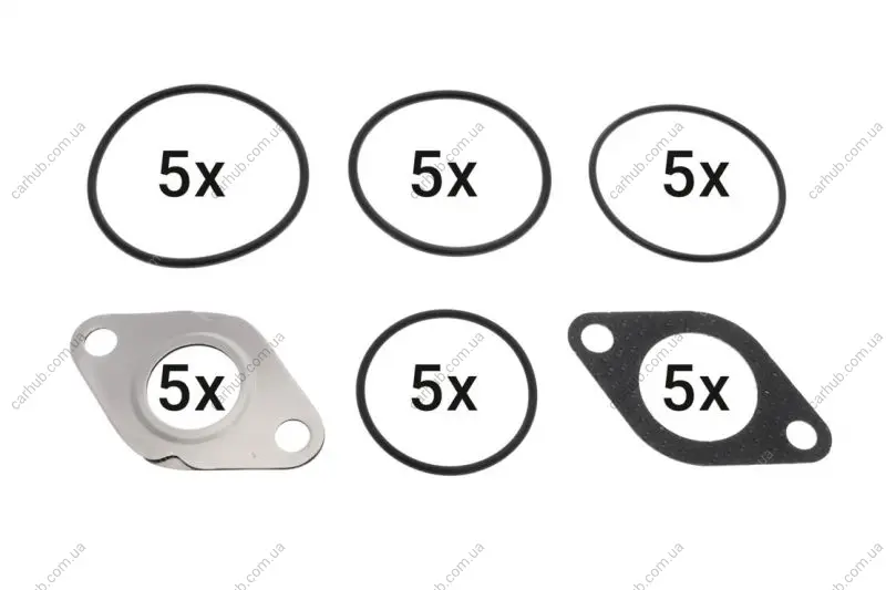 Комплект прокладок клапану EGR AUDI A3, Q7 SEAT ALTEA, ALTEA XL, CORDOBA, IBIZA III, IBIZA IV, IBIZA IV SC, LEON, TOLEDO III SKODA FABIA II, OCTAVIA II, ROOMSTER 1.4D-4.0D 10.01- VEMO V10-63-0187 (фото 1)