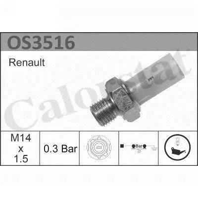 Датчик тиску оливи (0.3bar/1 конт./беж.) Kangoo/Master/Trafic 1.0-2.2 84-07 Vernet OS3516 (фото 1)
