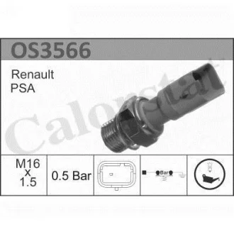 Датчик тиску оливи (0,5bar/1 конт./сірий)BERLINGO/JUMPER/DUCATO 1.4-3.0 93- Vernet OS3566
