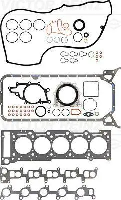 Повний комплект прокладок двигуна MERCEDES C T-MODEL (S203), C (W203), CLK (C209), E T-MODEL (S210), E T-MODEL (S211), E (VF210), E (VF211), E (W210), E (W211), G (W461), G (W463) 2.7D 07.99-07.09 VICTOR REINZ 01-35160-01 (фото 1)